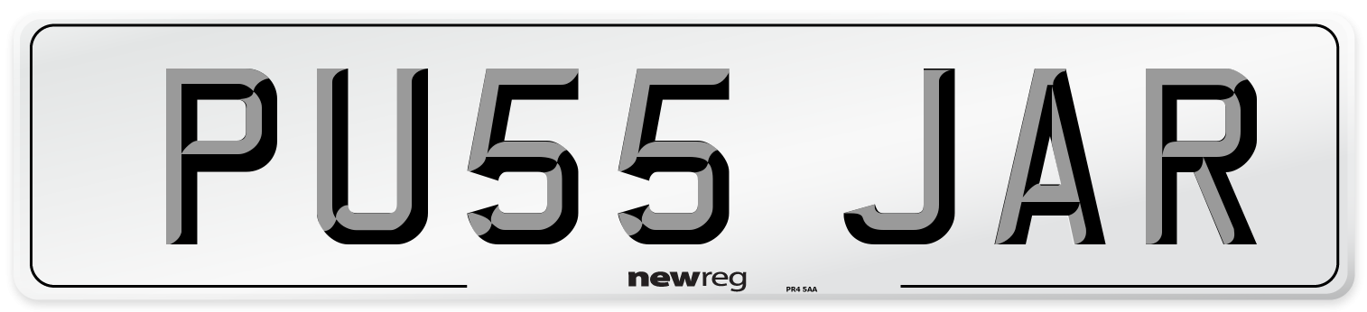 PU55 JAR Number Plate from New Reg